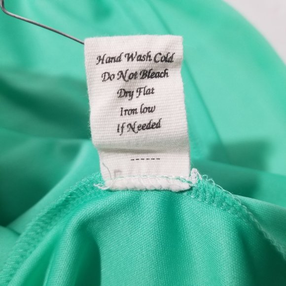 Mine Womens S Lime Mint Green Sundress Mini Dress Macrame Like Razor Back - Picture 16 of 16